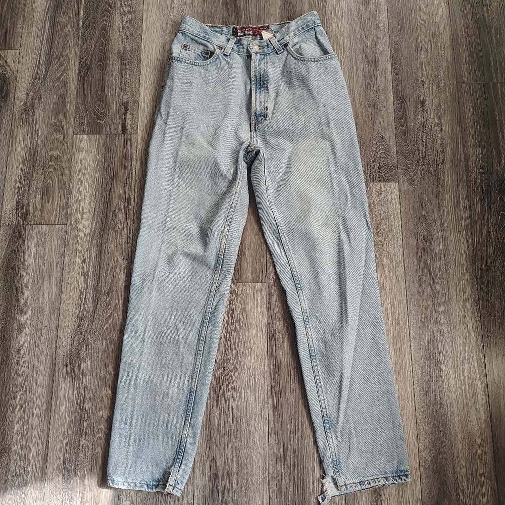 Old Navy Vintage Women's Straight Jeans - Soft Blue High Wasted Size 8